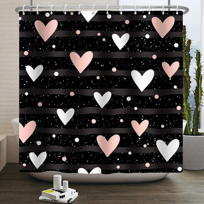 "Happy Valentine's Day" Shower Curtain