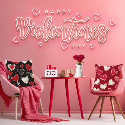 "Valentine's Day Love Heart" Pillow Covers