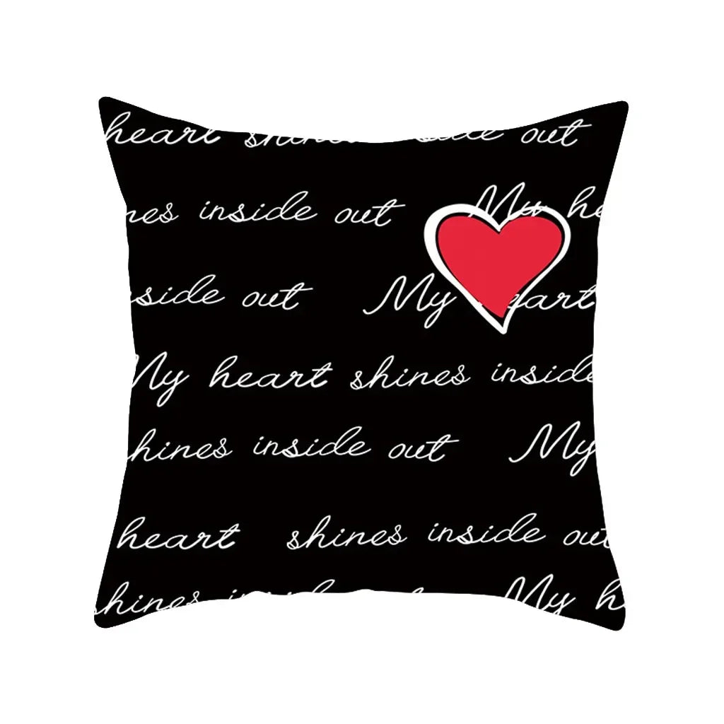 "Valentine's Day Red Black Series" Pillow Covers