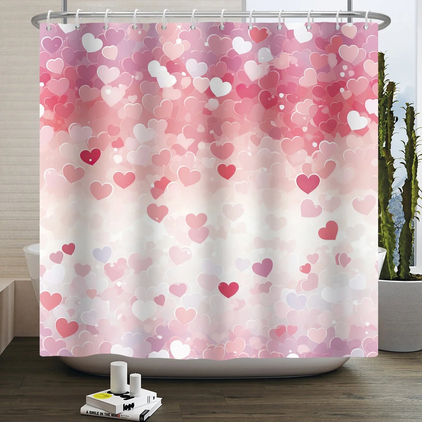 "Happy Valentine's Day" Shower Curtain