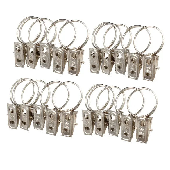 20pcs Stainless Steel Curtain Clips