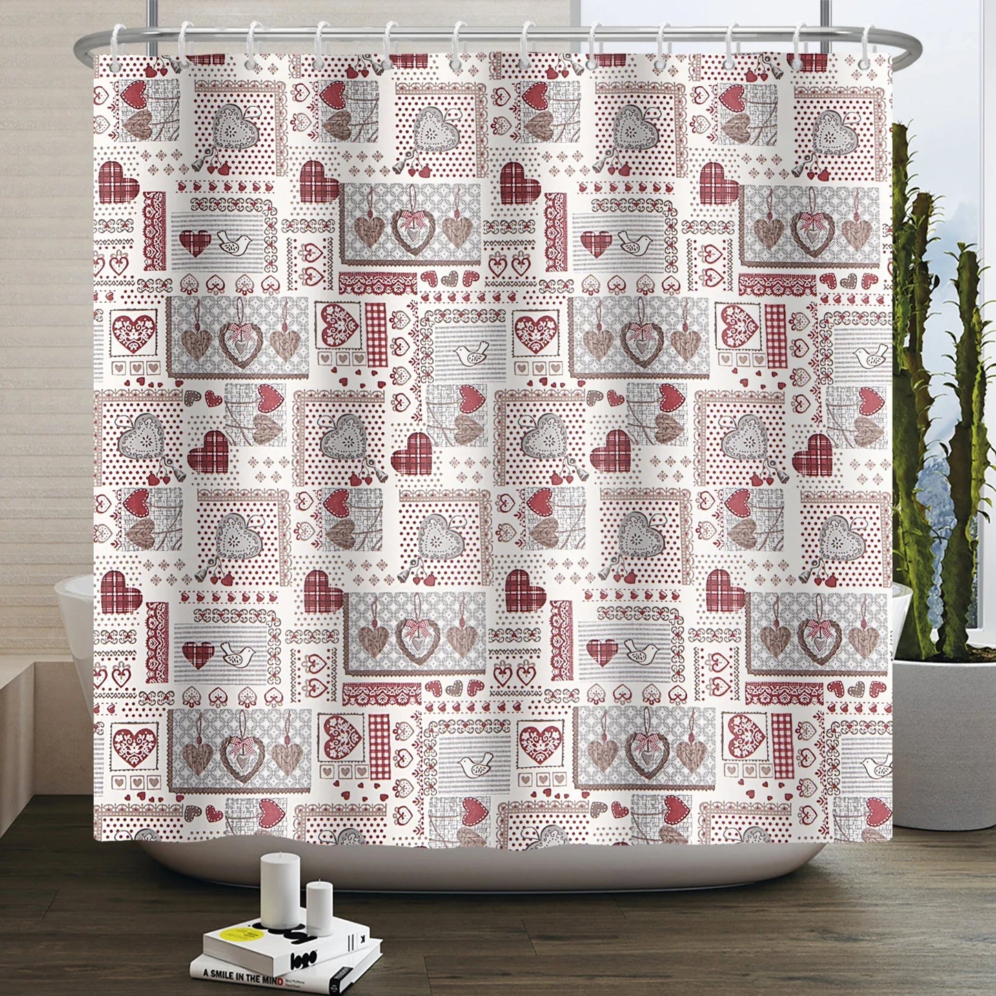 "Happy Valentine's Day" Shower Curtain