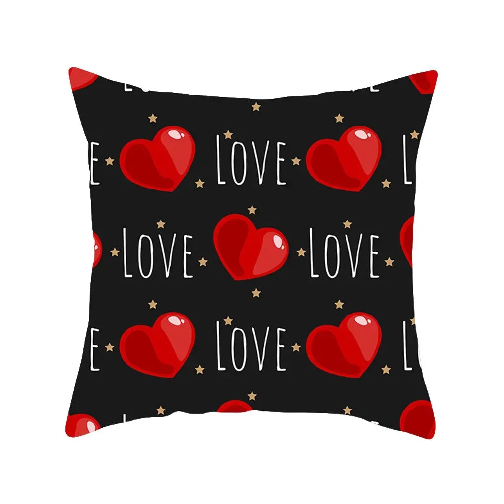 "Valentine's Day Red Black Series" Pillow Covers