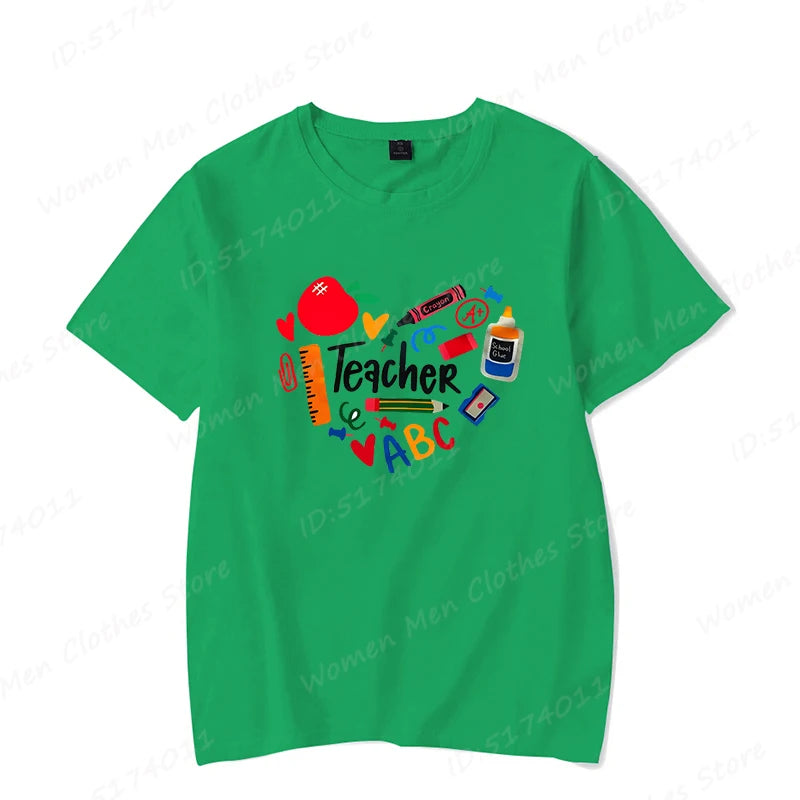 Teacher Heart Graphic Print T-shirt
