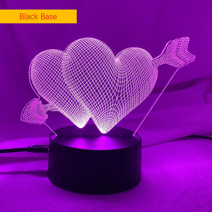 "Pierce Your Heart" 3D Night Light