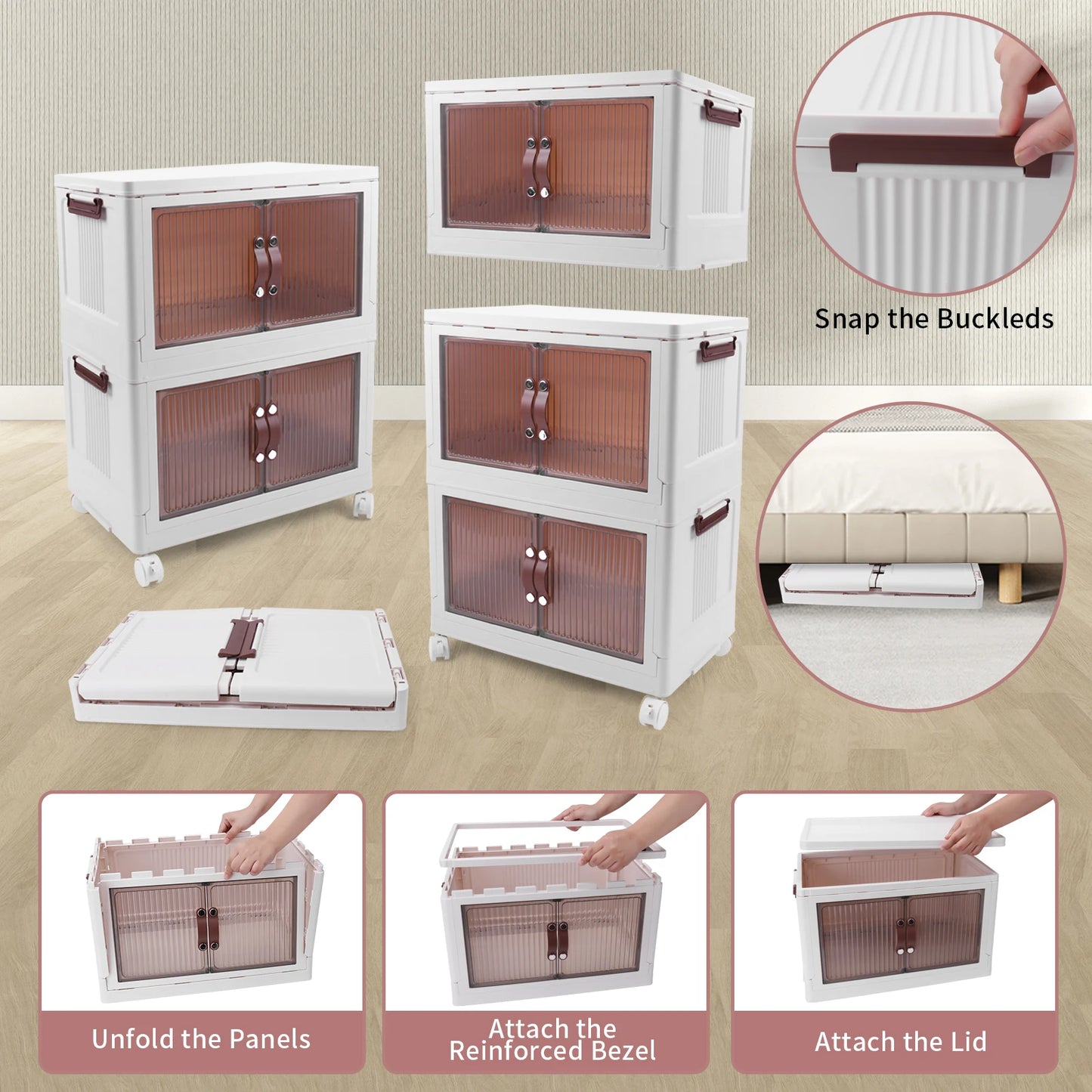 Foldable Storage Box With Door