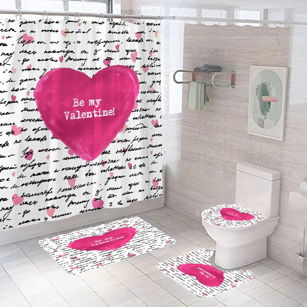 "Happy Valentines Day" Shower Curtains