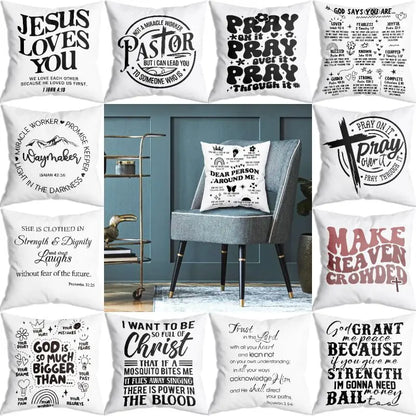 Faith-based Bible Verse Cushion Covers