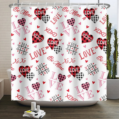 "Happy Valentine's Day" Shower Curtain