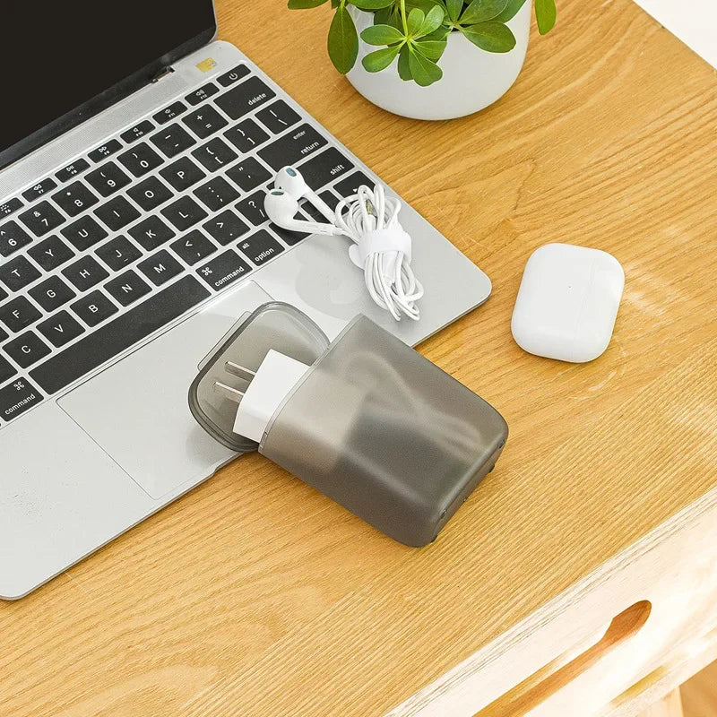 Conteneur de stockage portable pour câble de données et chargeur de téléphone portable 