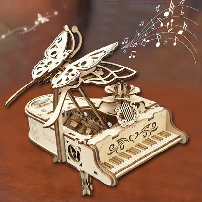 Wooden 3D Piano Music Box Puzzle