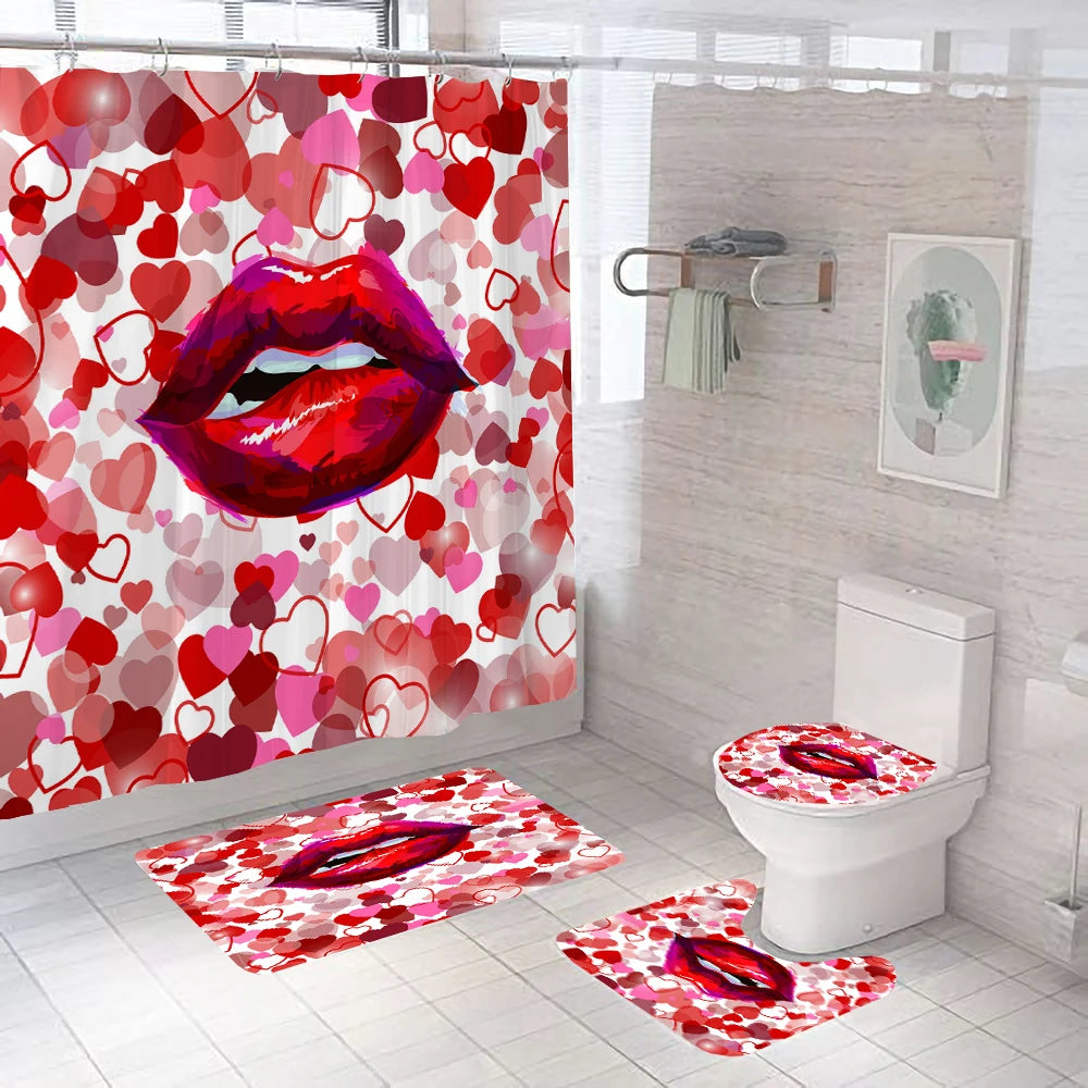 "Happy Valentines Day" Shower Curtains