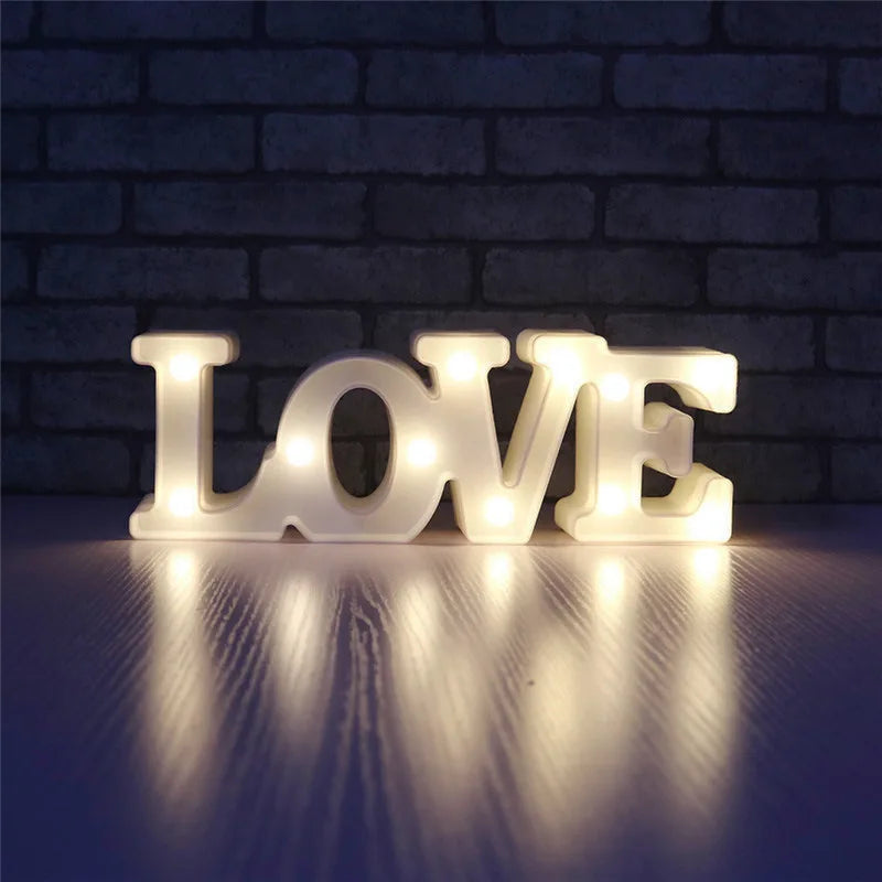 "Love, Heart" LED Lamp