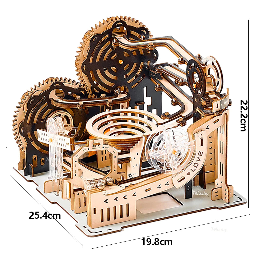 Wooden 3D Marble Run Puzzle