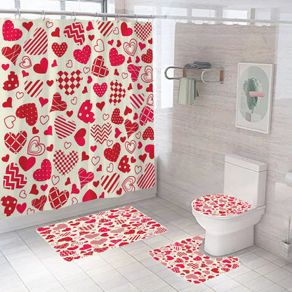 "Happy Valentines Day" Shower Curtains