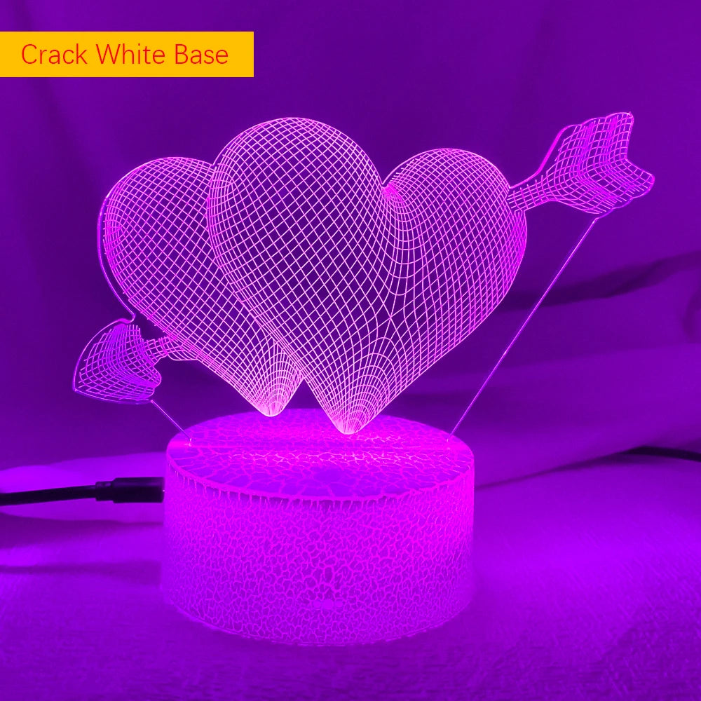 "Pierce Your Heart" 3D Night Light