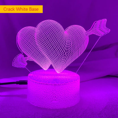 "Pierce Your Heart" 3D Night Light