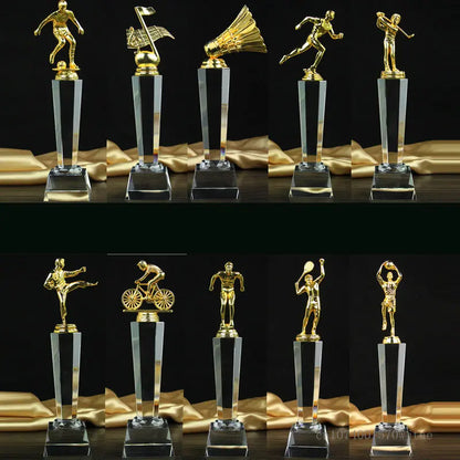 Customized Crystal Metal Sports Figure Trophy