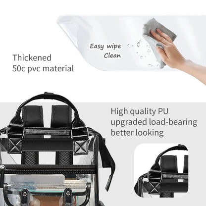 Large Clear Multi-compartment Waterproof Backpack