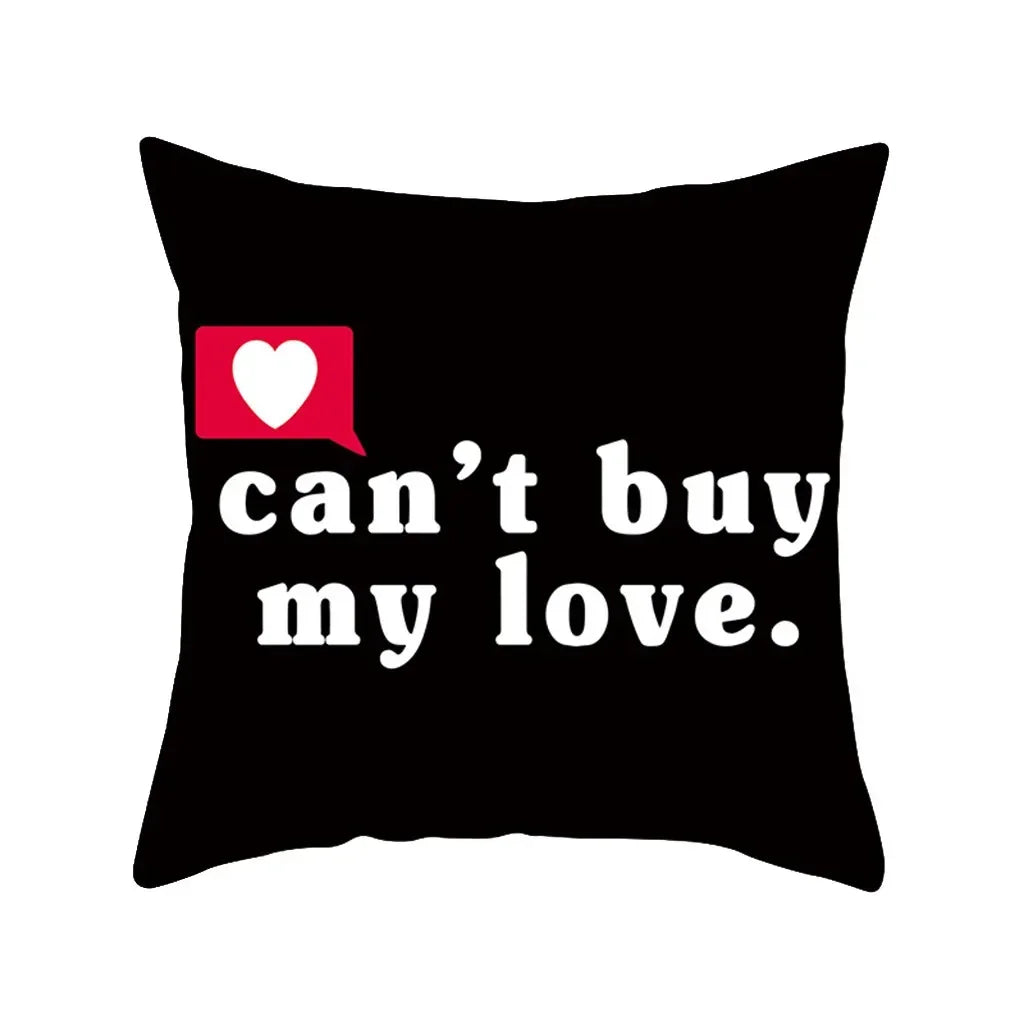 "Valentine's Day Red Black Series" Pillow Covers