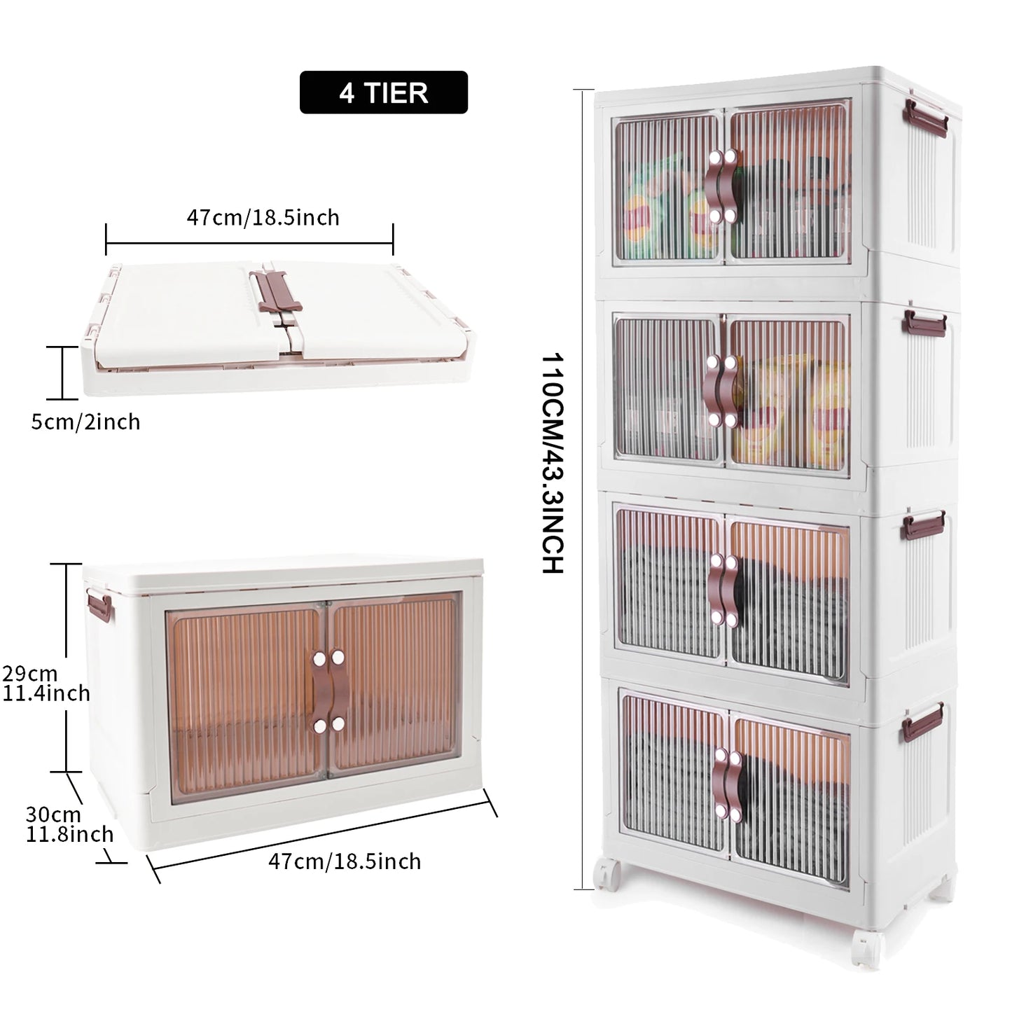 Foldable Storage Box With Door