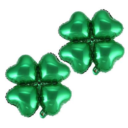 12 Pcs Clover Mylar Balloons