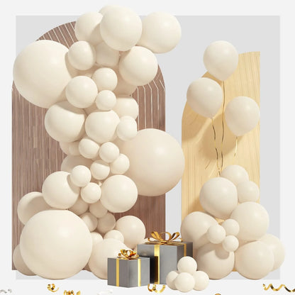 102pcs Sand White Balloon Garland