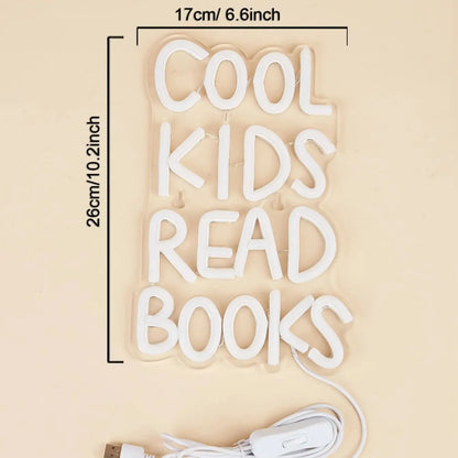 "Cool Kids Read Books" Neon Sign