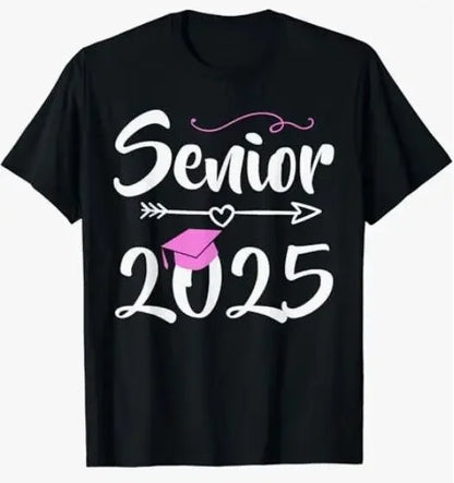 Senior 2025 Pink Tassel Graduation T-Shirt