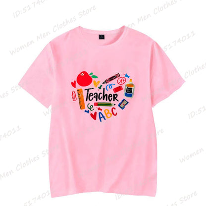 Teacher Heart Graphic Print T-shirt