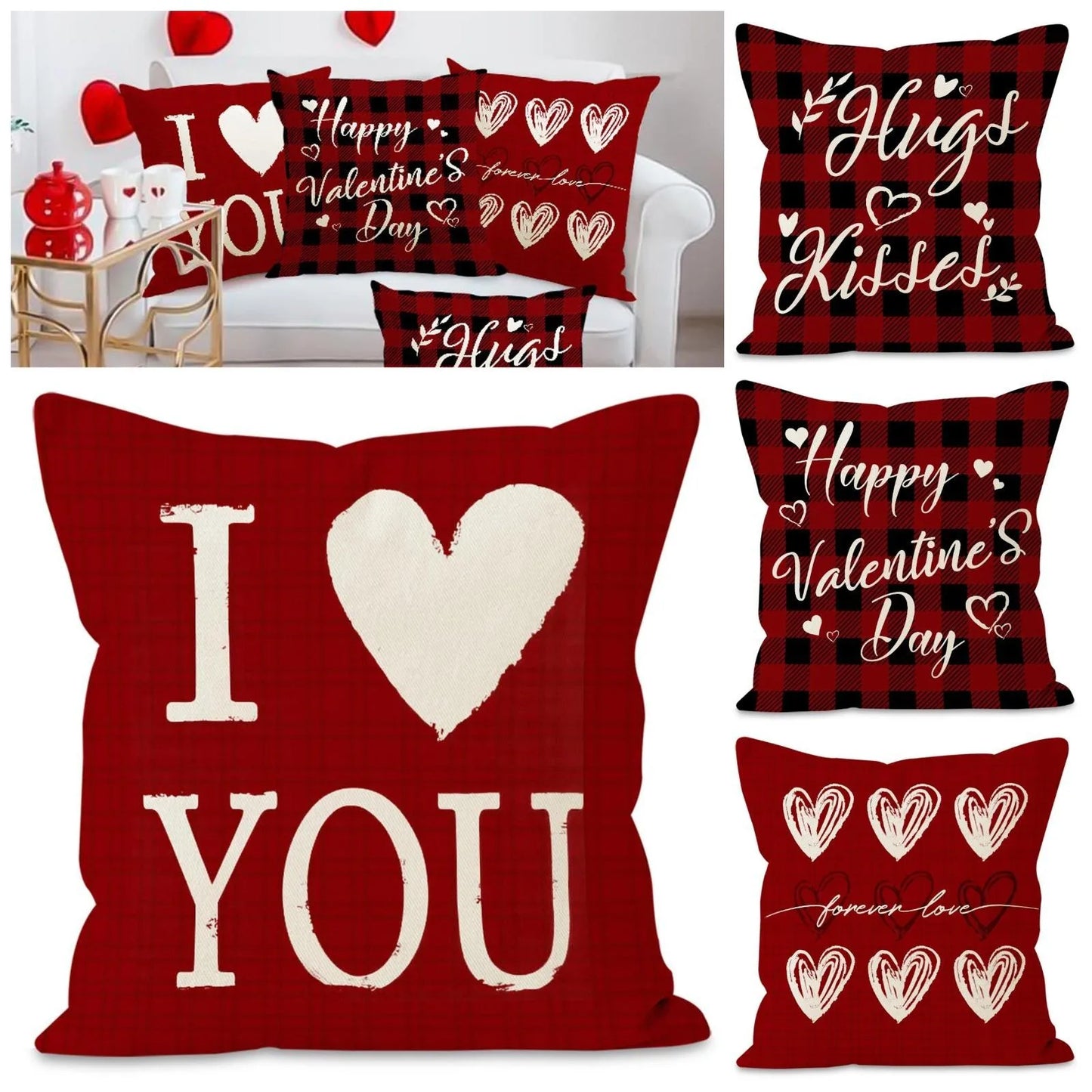 "Valentine's Day" Themed Pillow Covers