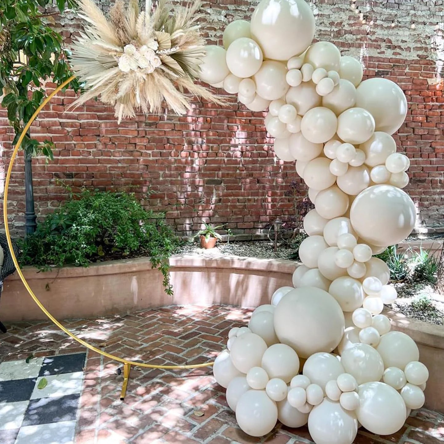 102pcs Sand White Balloon Garland