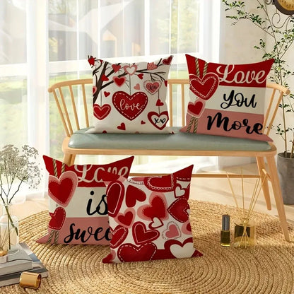 "Valentine's Day Love Heart" Pillow Covers