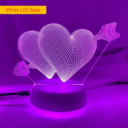 "Pierce Your Heart" 3D Night Light