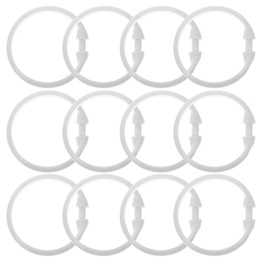 12pcs O-Shaped Shower Curtain Hooks