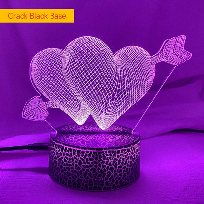 "Pierce Your Heart" 3D Night Light