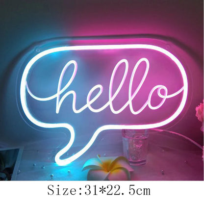 "Hello" Neon Sign