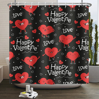 "Happy Valentine's Day" Shower Curtain