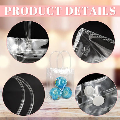 10/20Pcs Clear Gift Bags with Handles