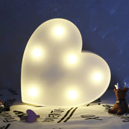 "Love, Heart" LED Lamp