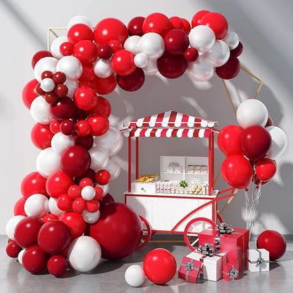 Double Red/White Balloon Garland