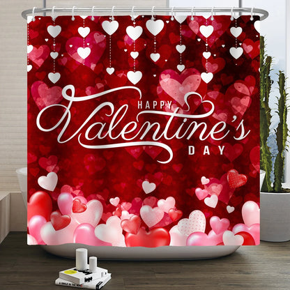 "Happy Valentine's Day" Shower Curtain