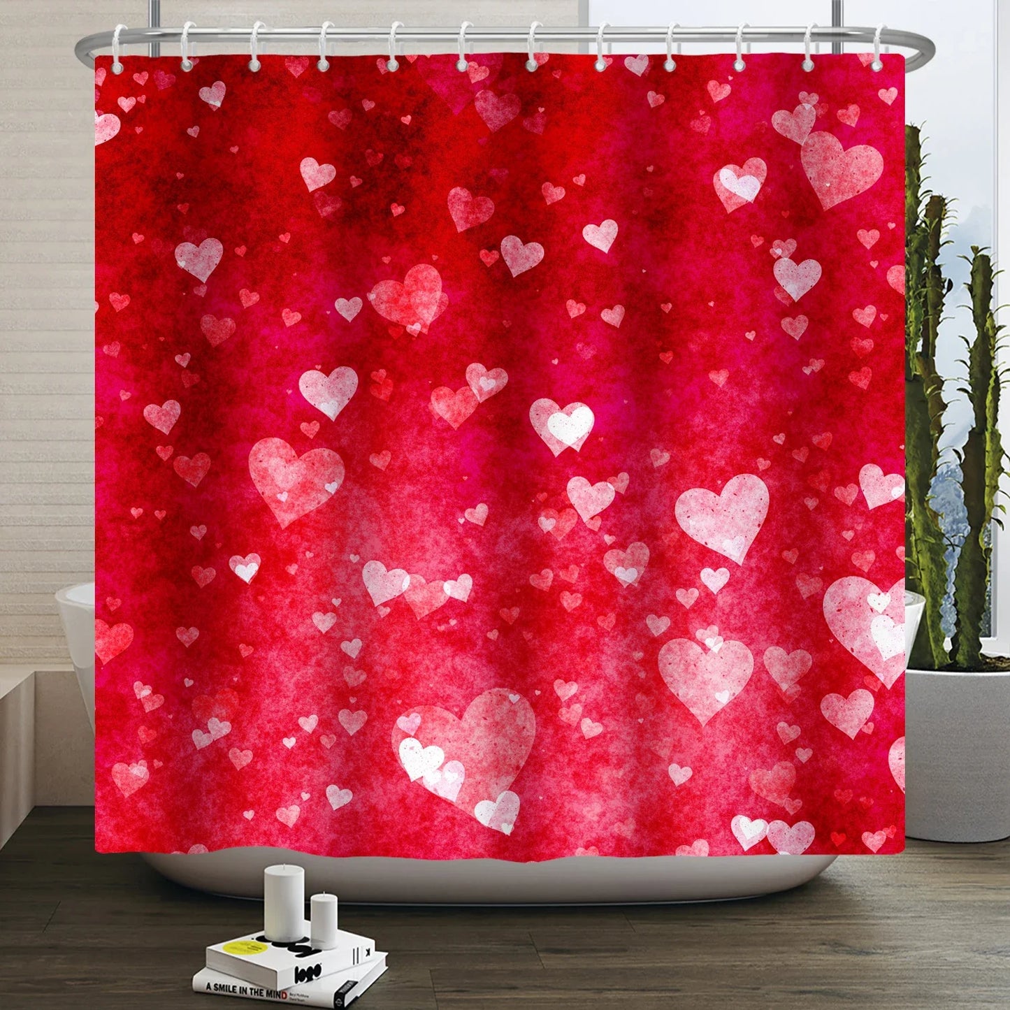 "Happy Valentine's Day" Shower Curtain