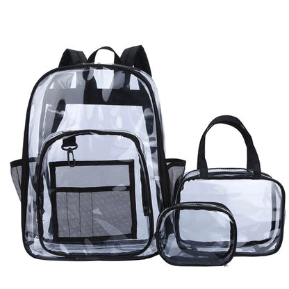 Large Clear Waterproof Backpack Set