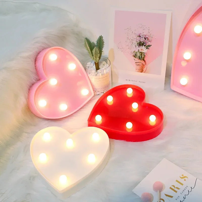 "Love, Heart" LED Lamp