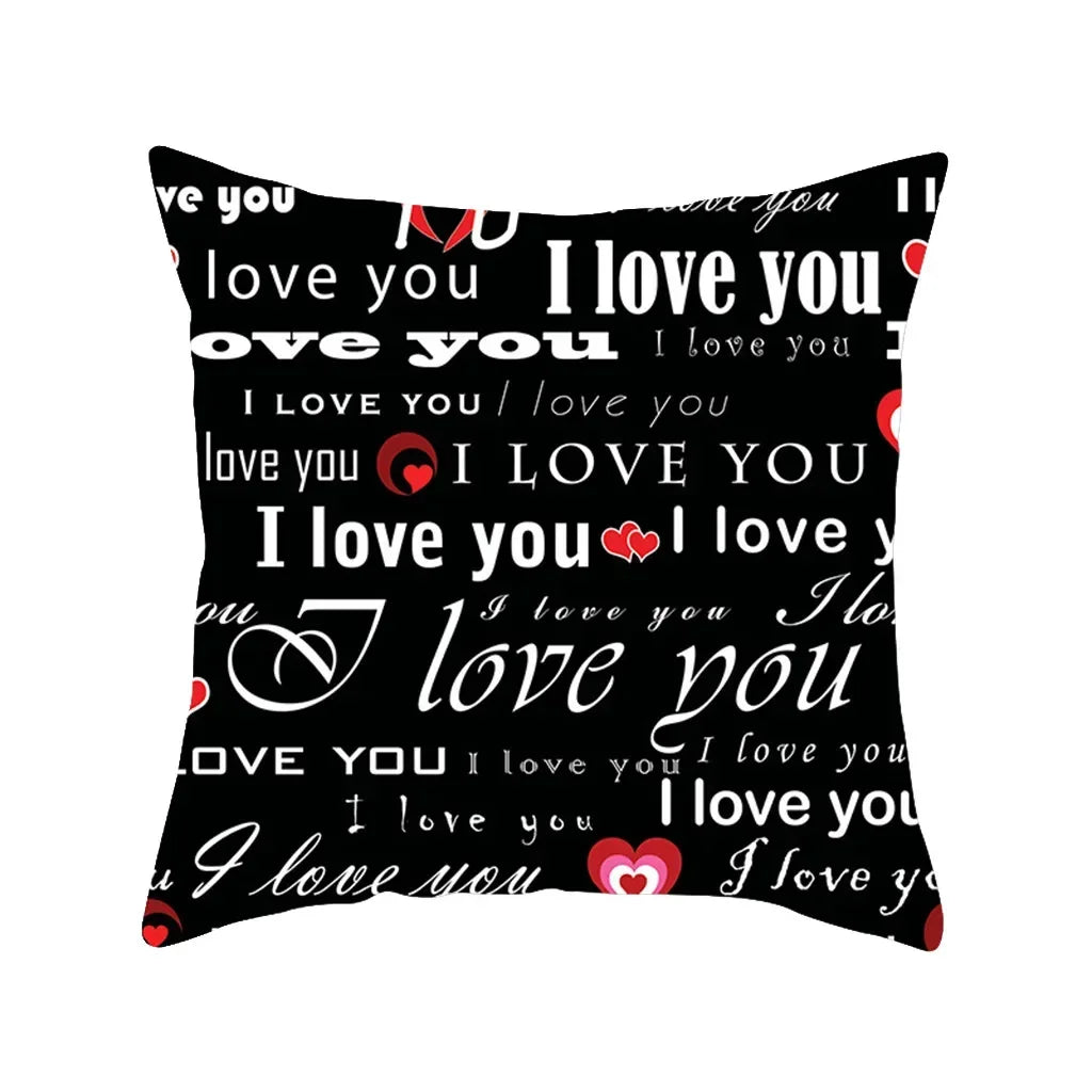 "Valentine's Day Red Black Series" Pillow Covers