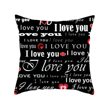 "Valentine's Day Red Black Series" Pillow Covers