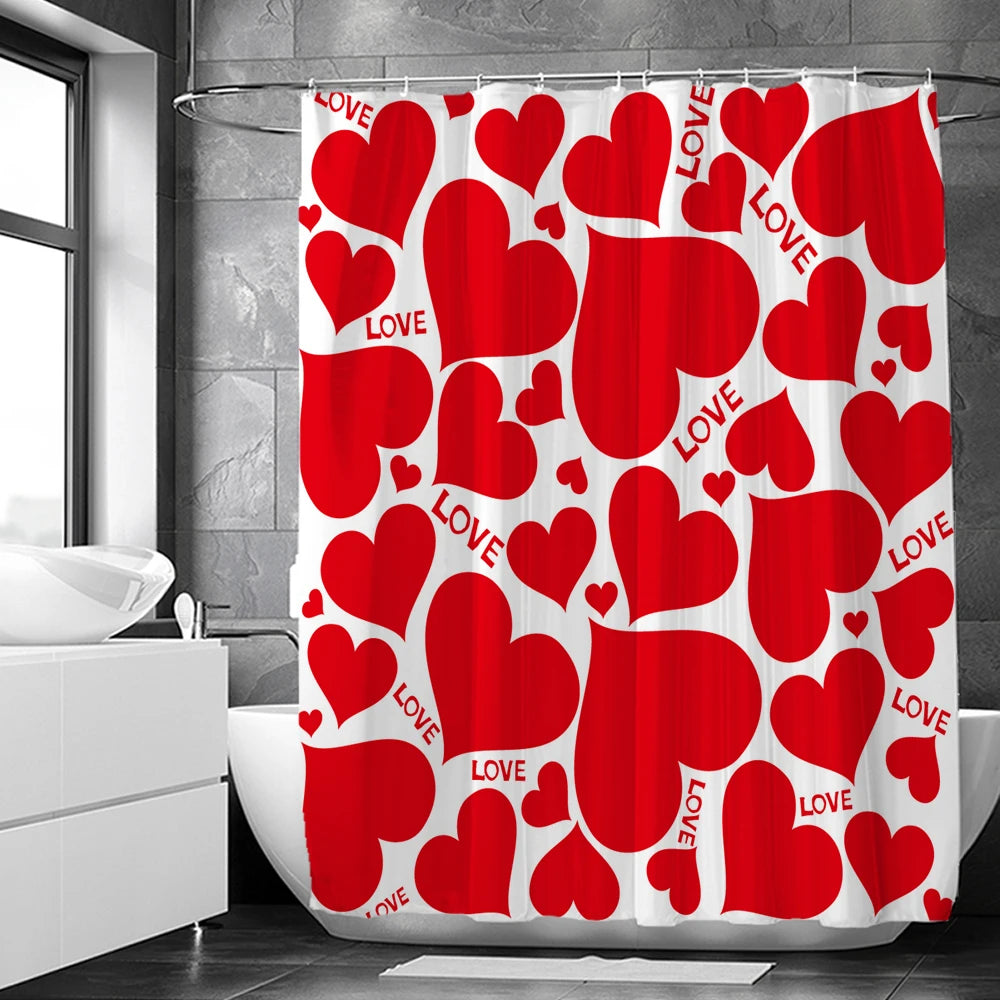 "Happy Valentines Day" Shower Curtains