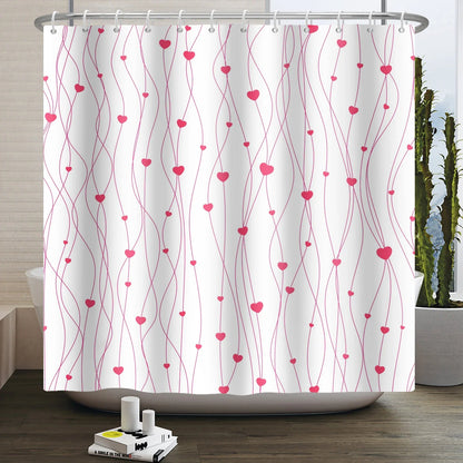 "Happy Valentine's Day" Shower Curtain