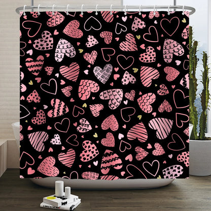 "Happy Valentine's Day" Shower Curtain